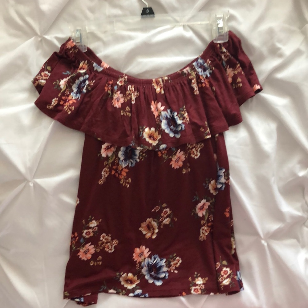 off the shoulder floral top